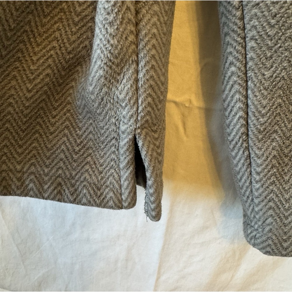 London Fog 1/4 Zip Pullover Mens Sz XL Gray Herringbone Sherpa Fleece Lined - Picture 6 of 13